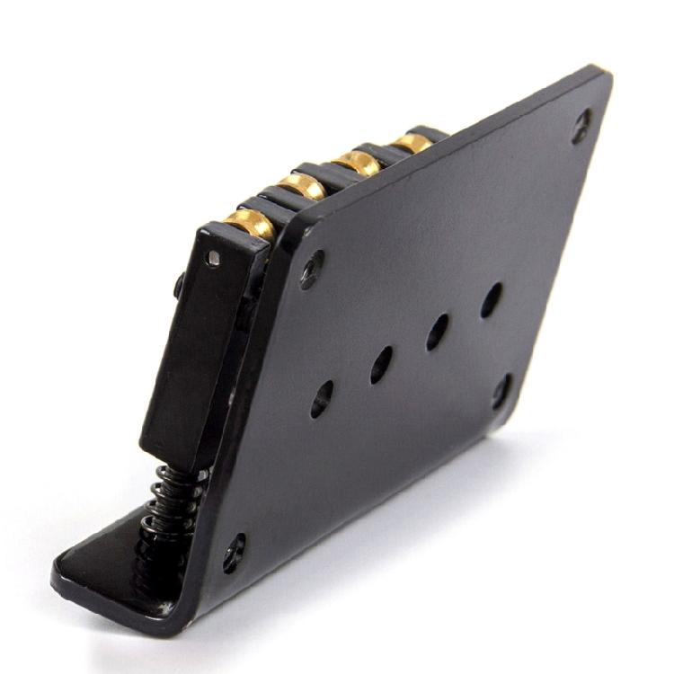 Electric Guitar Fixed Bridge, Zinc Alloy 4 String Guitar Bridge Roller Tailpiece