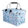 Insulated Picnic Basket - AIMOONSA - Foldable 22L - Oxford Fabric - Aluminum Frame - Double EVA Handles