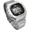 Casio CASIO Standard Digital Watch W-218HD-1AV Men's Cheap Casio Metal Band Silver Overseas Model [Parallel Import]