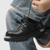 Herbst 22 Neue Schwarze Friseur Martin Schuhe Großer Kopf Offline Lederschuhe Trend R