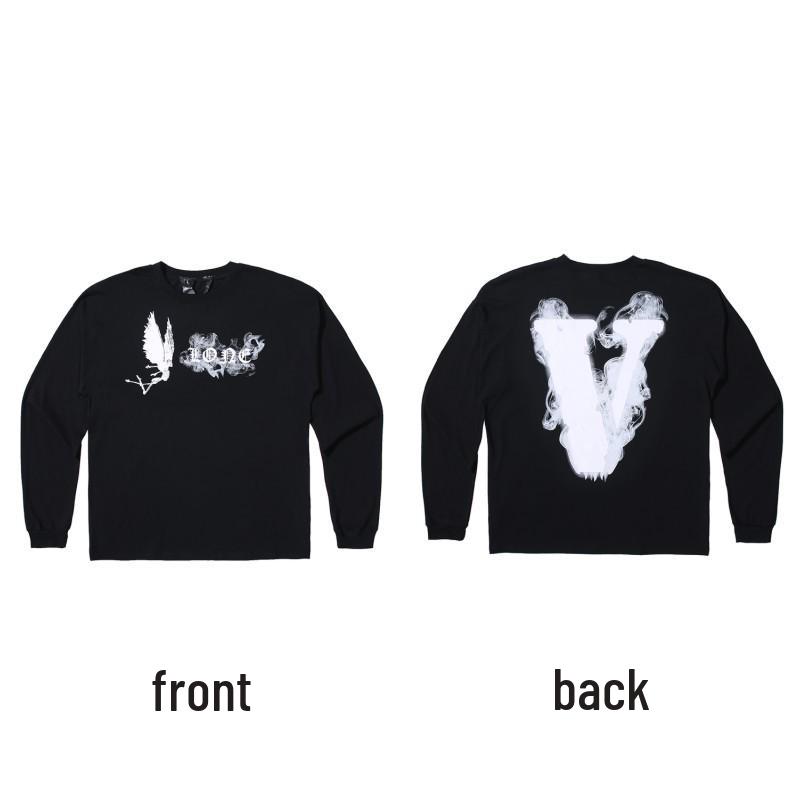 Moletom com Capuz de Manga Longa VLONE Big V Unissex - Estilo Tendência Inspirado em Wang Yibo