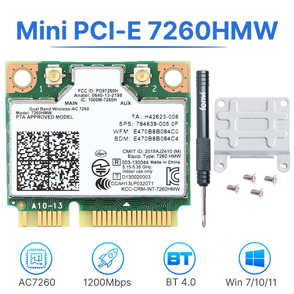 7260HMW Dual - Band Wireless - AC Card - 802.11ac WiFi, Bluetooth 4.0, for PC