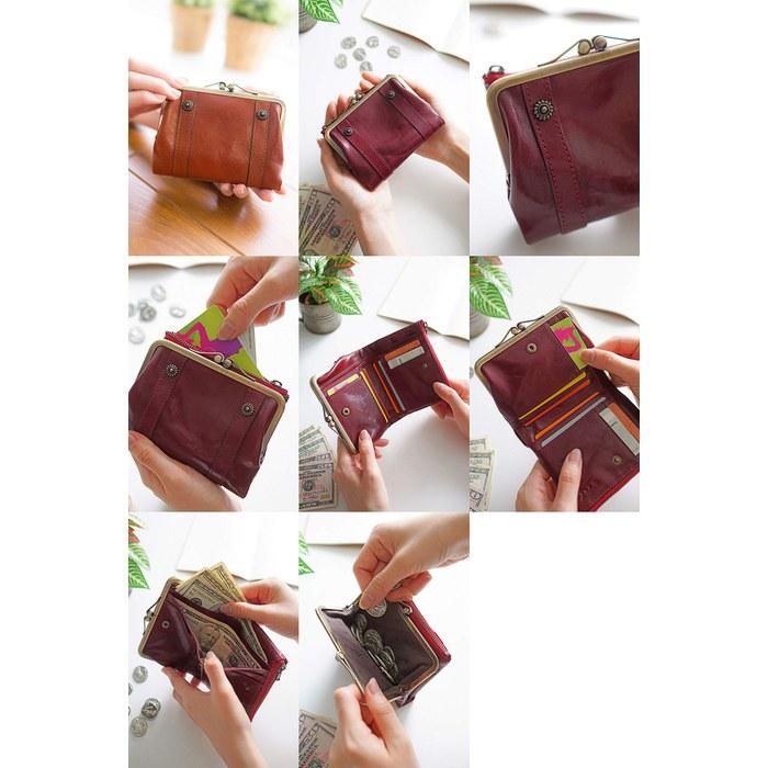 [Dakota] Gamaguchi Wallet Foldable Leather Lead Classic 0036200 (0030000) Women's DA-32000-10 Black 10x12.5x2.5cm