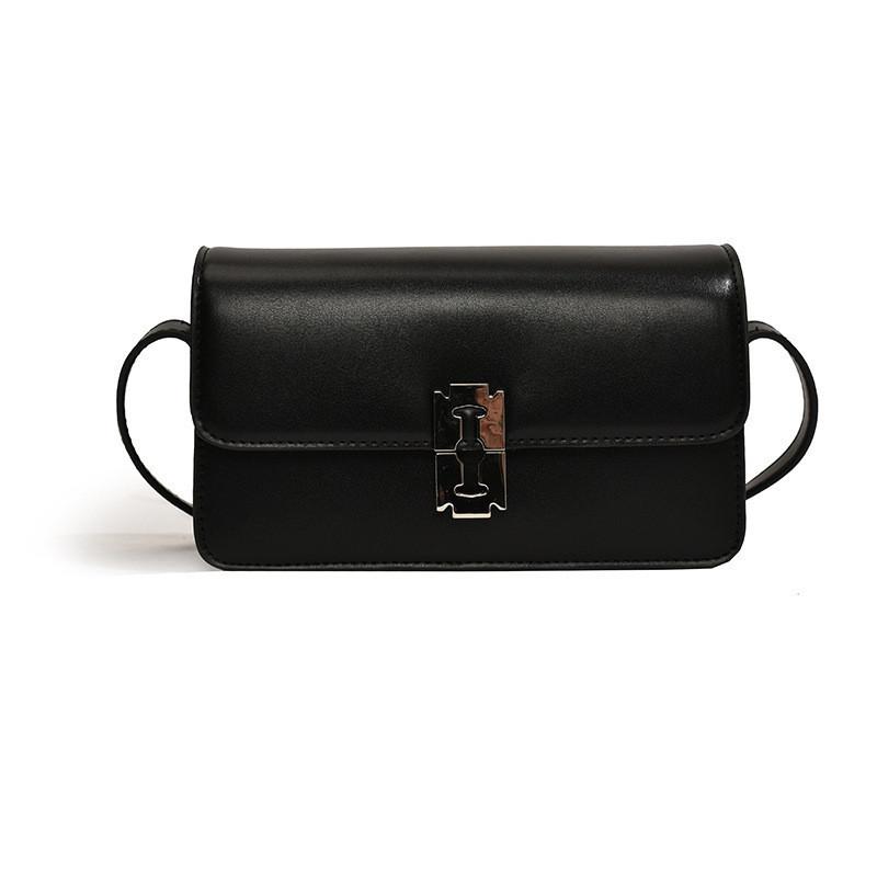 Urban Minimalist Style Pu Leather Crossbody Bag With Patchwork Design чёрный