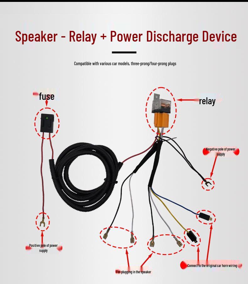 Fits Xiao Niu Electric Vehicle 12V Slim Waterproof Dustproof Snail Horn, Single to Double Conversion.
