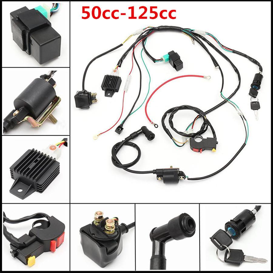CDI Wire Harness Stator Assembly Wiring Harness For Chinese ATV Quad 50cc-125CC