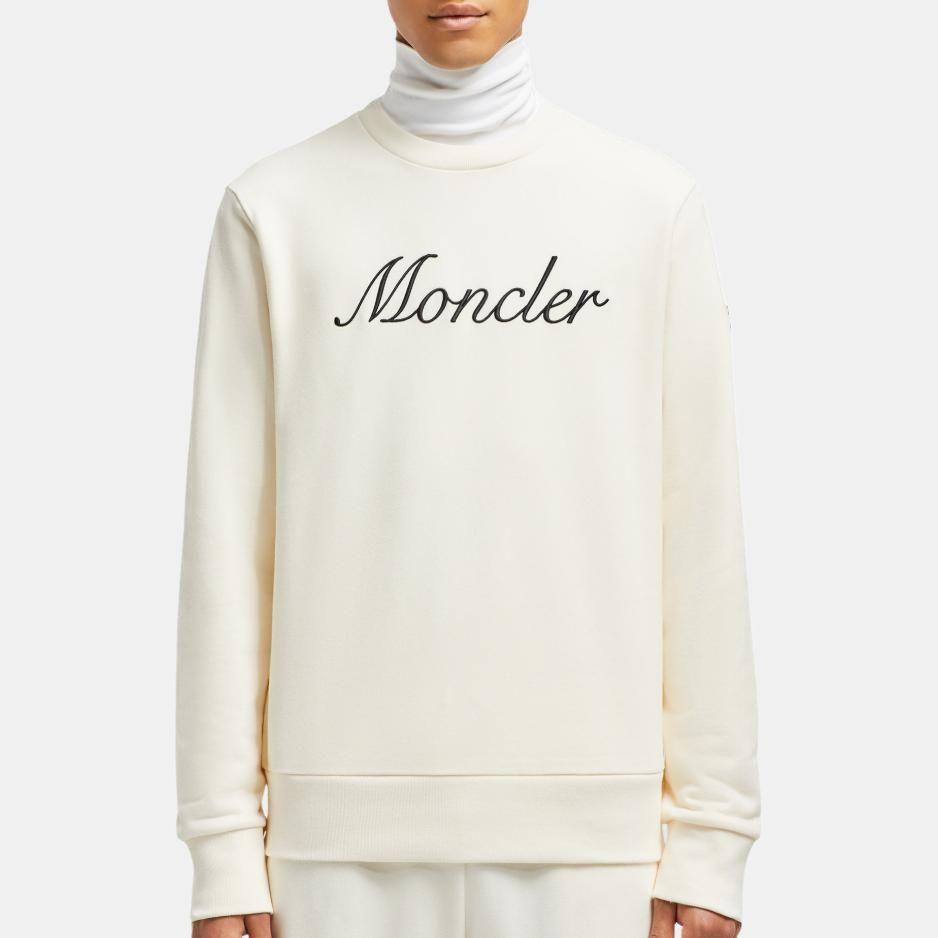 Moncler Logo Letter Crew Neck Long Sleeve Sweatshirt Men Sweatshirt Beige K1-091-8G00033-89AUJ-034