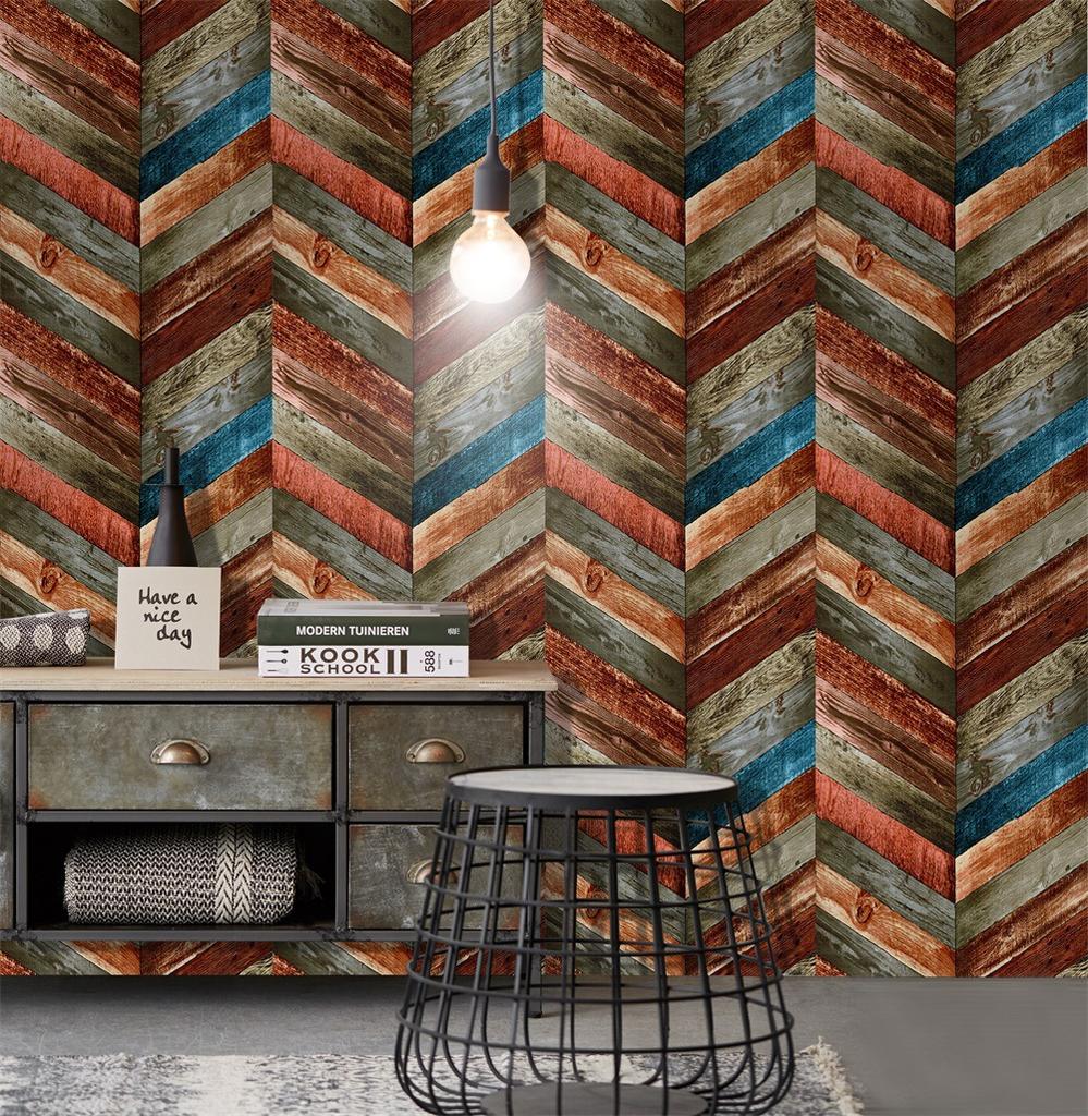 Colourful Wood Grain Peeling Adhesive Paper Furniture Decoration DIY Self-adhesive Film Solid Wood Touch Surface Easy To Clean