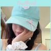 Mint Cute Green Bow Baseball Hat For Women Perfect Spring Stylish Wear Casual