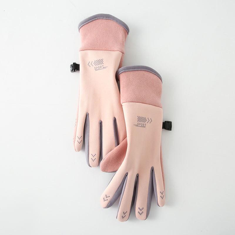 

Popular De Velvet Hot Autumn and Winter Warm Plus Velvet Windproof Cycling Anti-slip Touch Screen Cold Outdoor Sports Gloves One Size