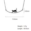Cazador Cute Animal Cat Pendant Necklace for Women Lovely Paw Choker Neck Chain Stainless Steel Jewelry Birthday Gift 2026