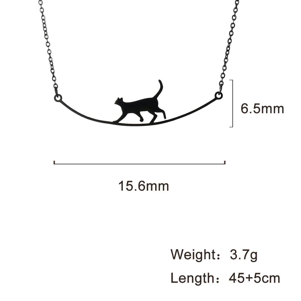 Cazador Cute Animal Cat Pendant Necklace for Women Lovely Paw Choker Neck Chain Stainless Steel Jewelry Birthday Gift 2026