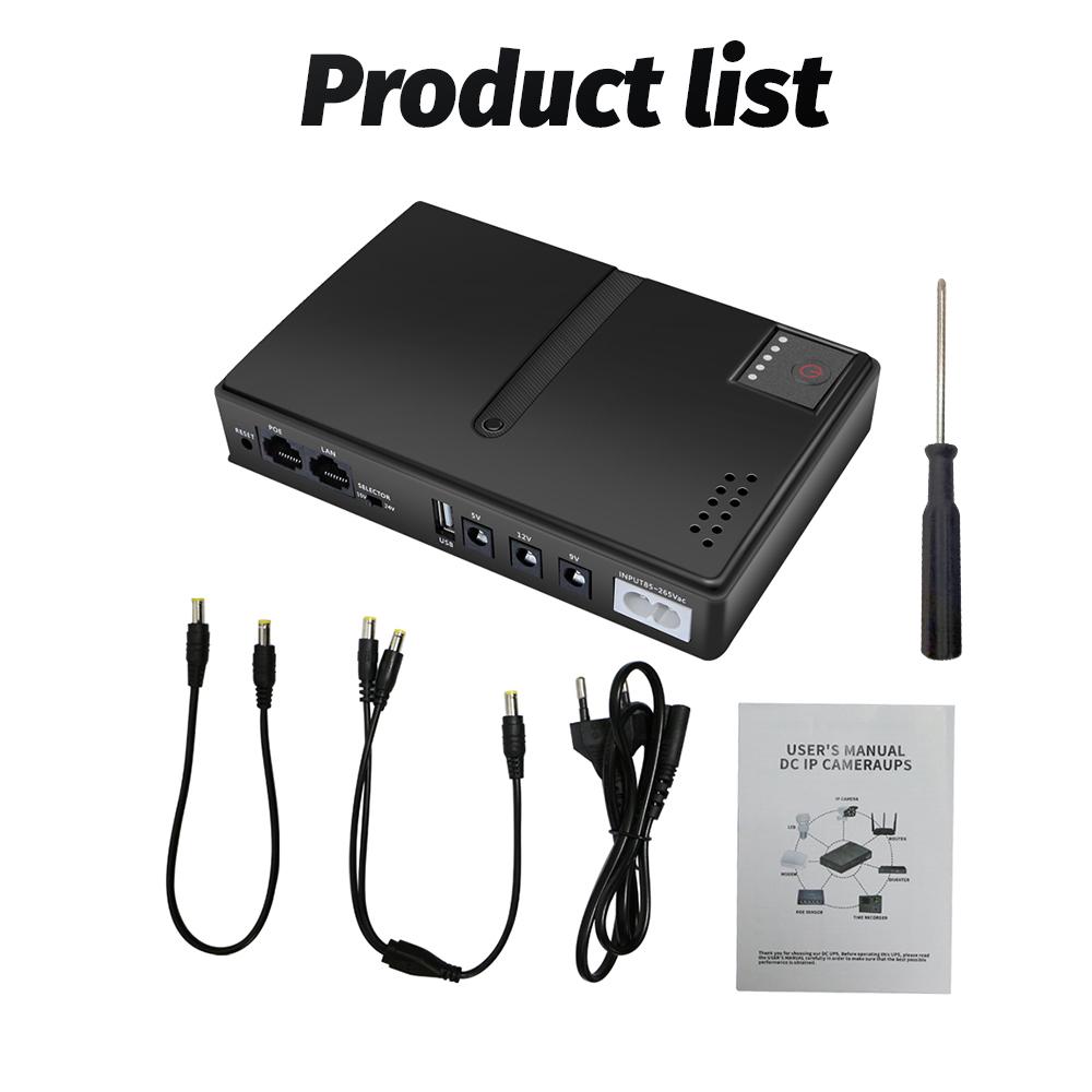 Mini UPS Router Optical Cat Adapter Uninterruptible Power Supply DC Backup Power AC 110V 220V To DC 5V 9V 12V 15V 24V NO Battery