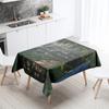 Natural Trees Tablecloth World Scenery  Anti-Stain Waterproof Rectangular Kitchen Table Home Decoration