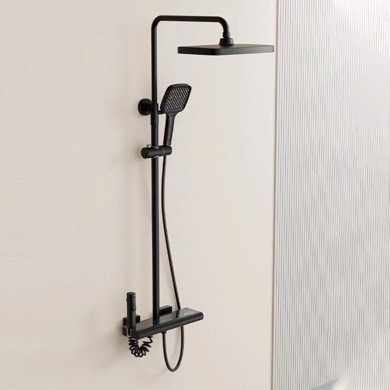 Brushed Gold/Rose Gold Bathroom Shower Set Wall Mount Rainfall Shower Head Handheld Sprayer Hot/Cold Mixers with Bidet Spray Tap