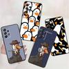 Cartoon Anime Entenmuster für Samsung A41 A35 A34 A33 A32 A25 A24 A23 A21s A06 A05 A04 A03 Note 10 20 Ultra 5G Schwarze Handyhülle