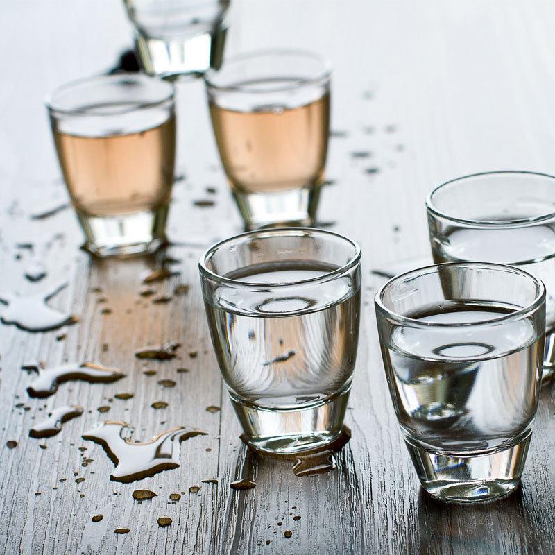 6pcs Set Spirits Shot Glasses Party Bar Club Drinking Tool Wedding Wine Cups 35ml Cocktail Pint Vodka Cups Transparent Drinkware