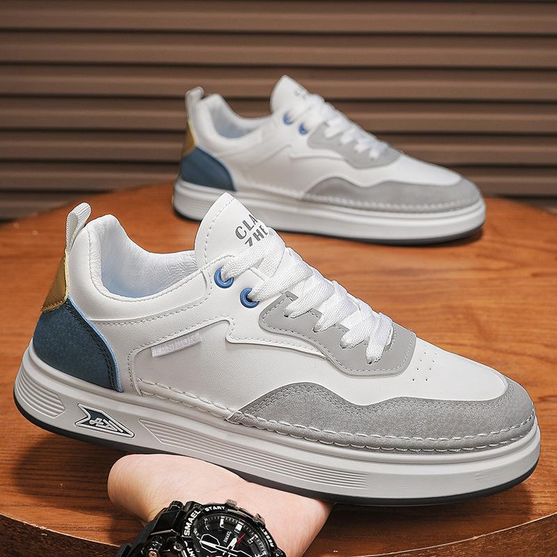 Fashion 2024 New Men's Casual Sports Shoes Four Seasons Sulfide Shoes Men's Walking Sports Shoes Flat Soles Leather Men's Shoe