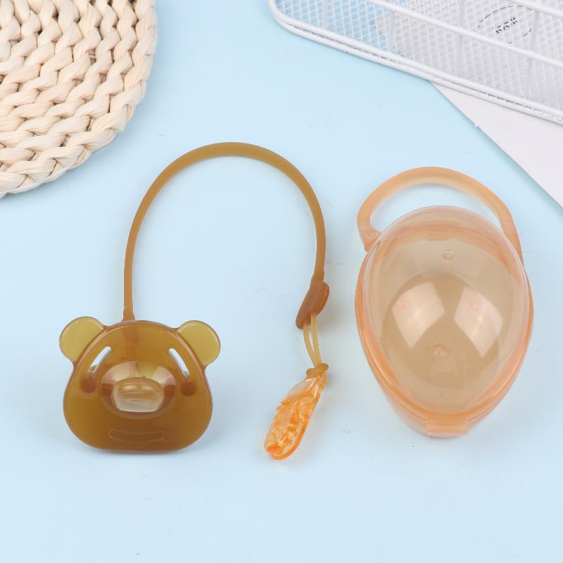 Silicone Pacifier Baby Pacifier Nipple Newborn Dummy Infant Round Nipple Soother Pacifier Teething Toys With Storage Box