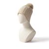 Women 100% Pure Cashmere Solid Color Beanie Hat Pom Pom Detail  Knit Winter Warm Soft Slouchy Skullies Cold Weather Accessory