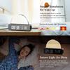New RGB Color Changing LED Mirror Digital Desk Clock Sunrise Wake Up Light Alarm Clock for Bedroom Students