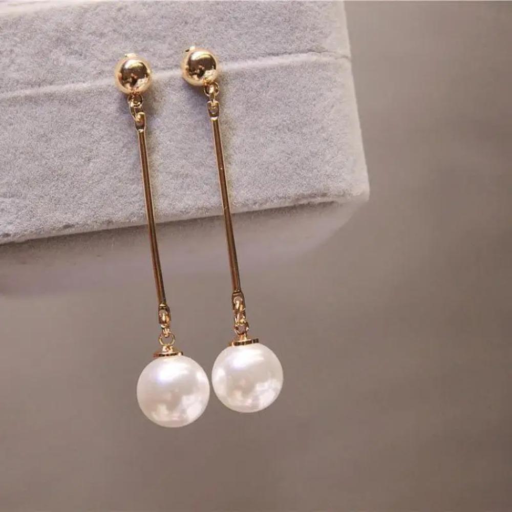 Best Selling Wild Fashion Simple Pearl Bean Earrings Women Girls Earrings Jewelry Crystal Earrings Brincos