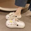Thick-soled hole shoes women's 2025 new summer outer wear bag head cool slippers women's non-slip cute cartoon one-pedal slippers