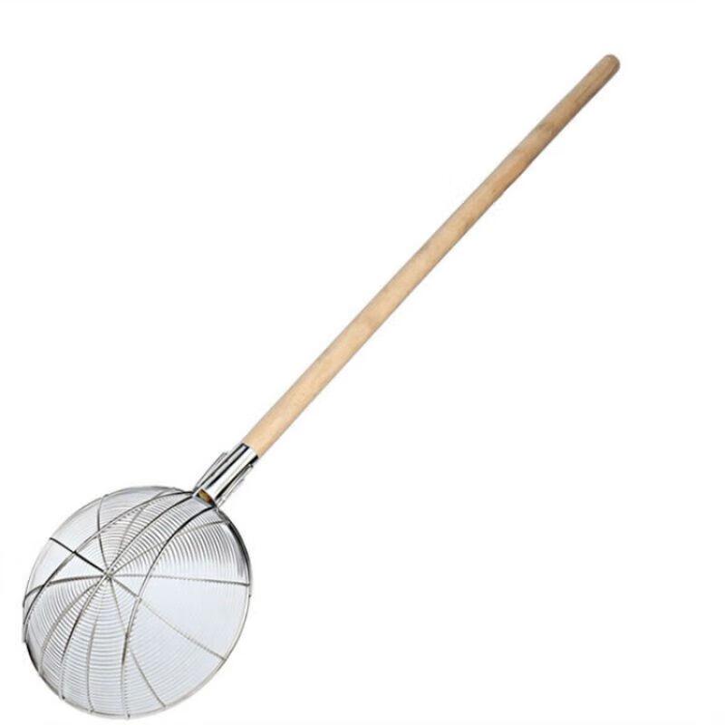 JingJingRS Stainless Steel Long Wooden Handle Skimmer