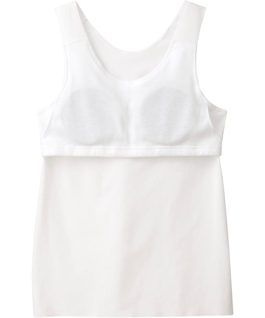 Kids Junior Bra Top Camisole One Step To a Bra for Those Whose Busts Are Starting To Grow CZX223 Girls WH S [Wacoal Junior] - [STEP 2] [Smooth