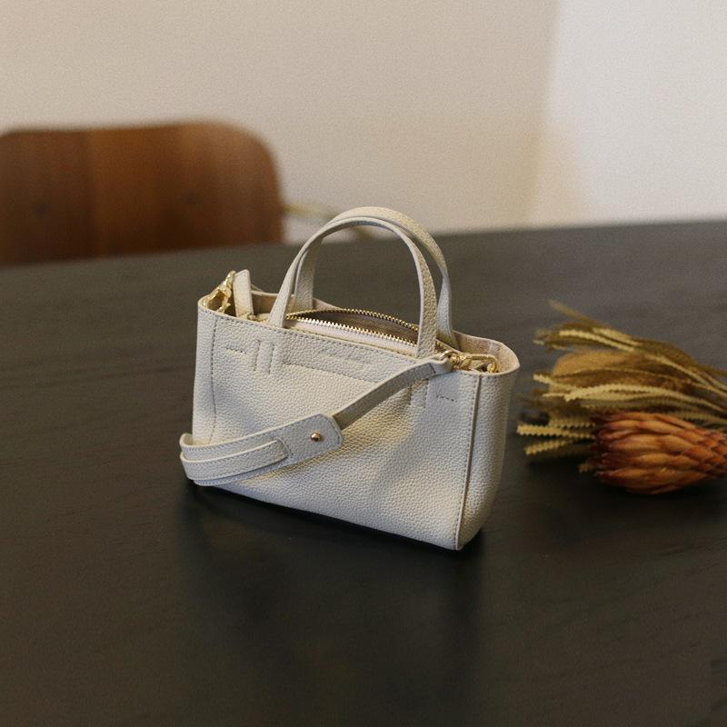

Leather Women s Bag French Mini Tote Bag Head Layer Cowhide Leather Fashionable Handbag Women s Shoulder Crossbody Bag