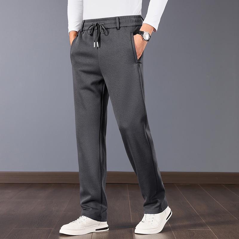 

Men s Autumn/Winter Plus Velvet Warm Casual Straight Sports Pants, Loose Fit, Large Size, for Middle-Aged and Elderly. 4XL