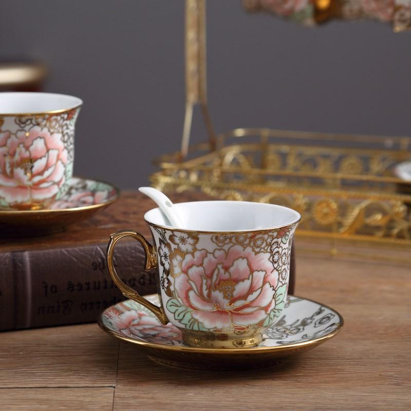 Household Ceramic Coffee Cup and Pot Set