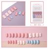2023 Fake Nails Nail Coffin Stick Designs Box Short Square with Press Glue Tips Art Press On Set Full Cover Artificial
