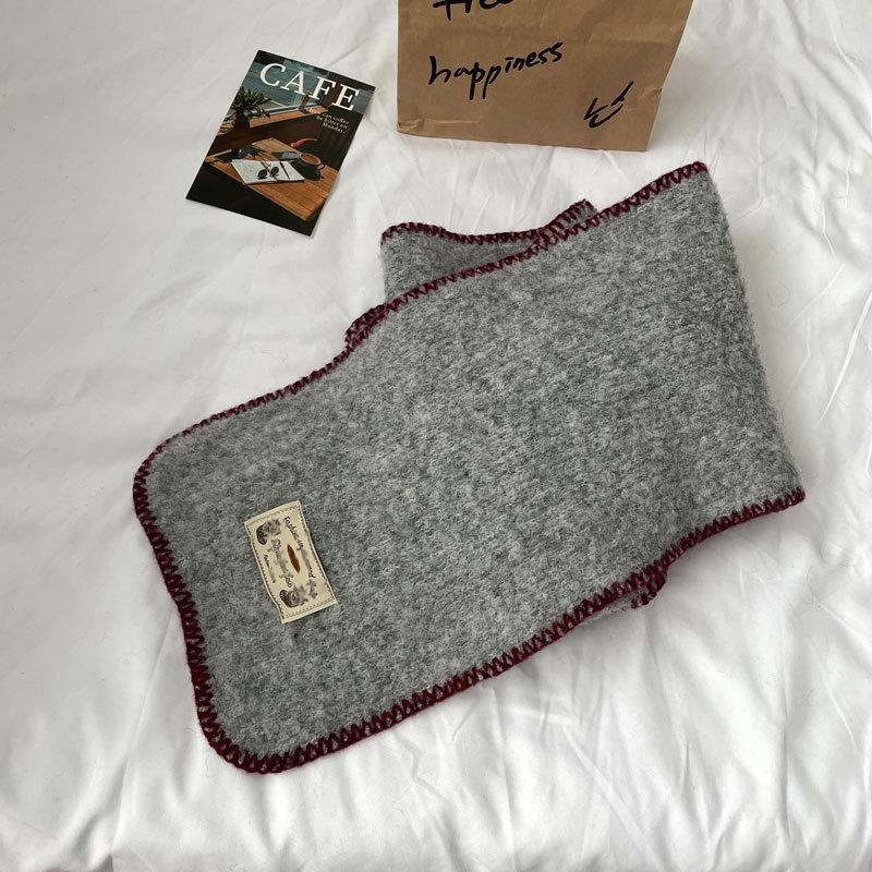 [Dai Green] Winter advanced feeling warm personality cute bear locked edge scarf riding cold neck protection small scarf