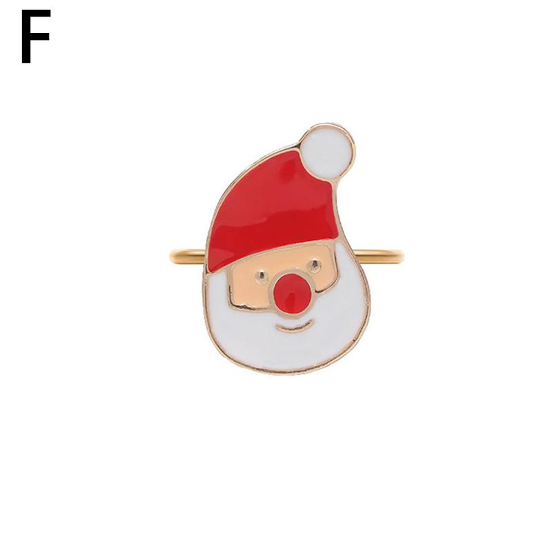 1PC Table Decor Christmas Napkin Holder Serviette Holder Napkin Ring Alloy Wedding Event Favor Hot