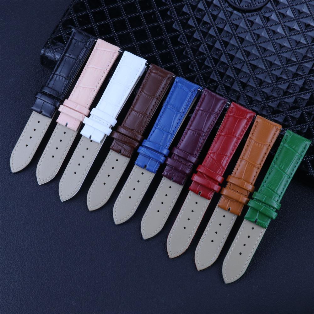 Quick Release Bamboo Pattern Leather Watch Strap - No Buckle, 14mm to 22mm