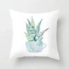 Tropical Cactus Summer Plants Pattern Double-sided Printed Pillow Cover Short Plush Suitable Living Sofas Throw Cushion Cover
