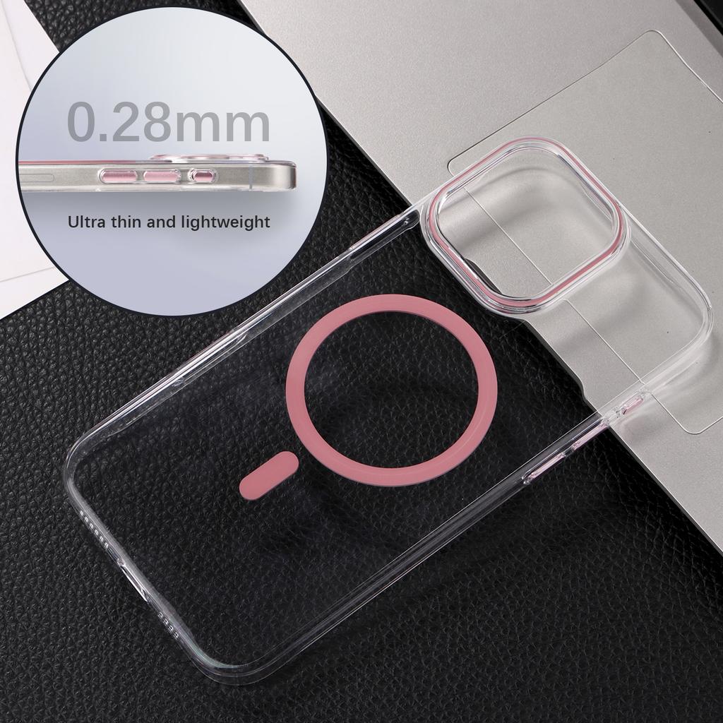 For iPhone 16 Pro Magnetic Case Compatible with MagSafe 1.0mm Ultra Thin PC Back Cover