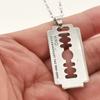 Razor Blade Pendant Necklace for Women Men Vintage Punk Goth Gothic Steampunk Accessories Grunge Rock Jewelry Y2k Aesthetic