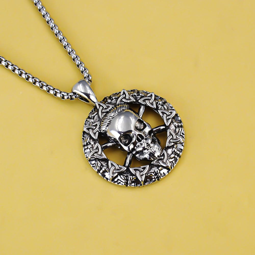 Celtic Knot Titanium Steel Pendant Retro Hip-Hop Necklace Versatile for Men and Women