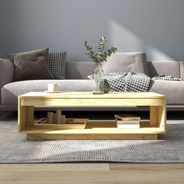 Wohnzimmer-Couchtisch, Beistelltisch für das Sofa, TV-Schrankspeicher, 110x50x33,5 cm aus massivem Kiefernholz