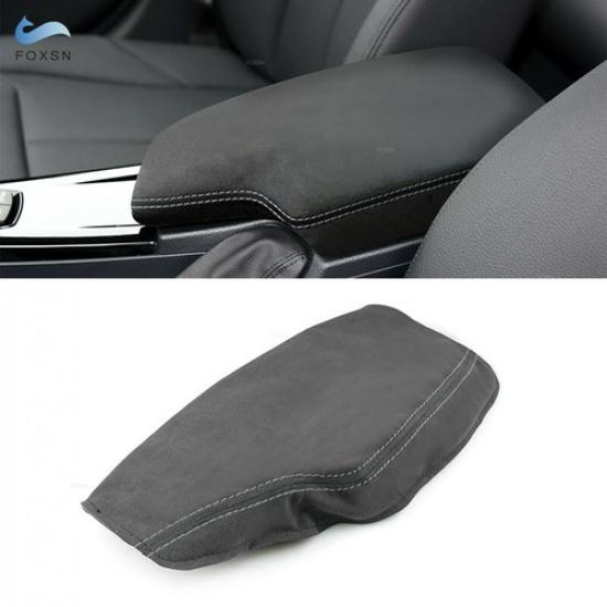 Fits BMW F30 2013-2018 Suede Leather+Gray Center Console Armrest Lid Box Cover