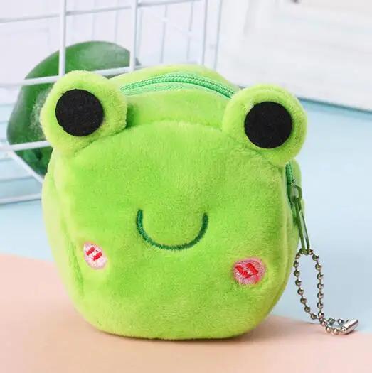 Women's Cute Coin Wallet Cartoon Soft Plush Small Coin Purse Bag for Women Penguin Animal Zippper Coin Money Card Purses Cases
