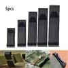 5pcs Black Outdoor Attach Camping Hiking Adjust Keeper Belt End Clip Molle Webbing Buckle Backpack Buckles