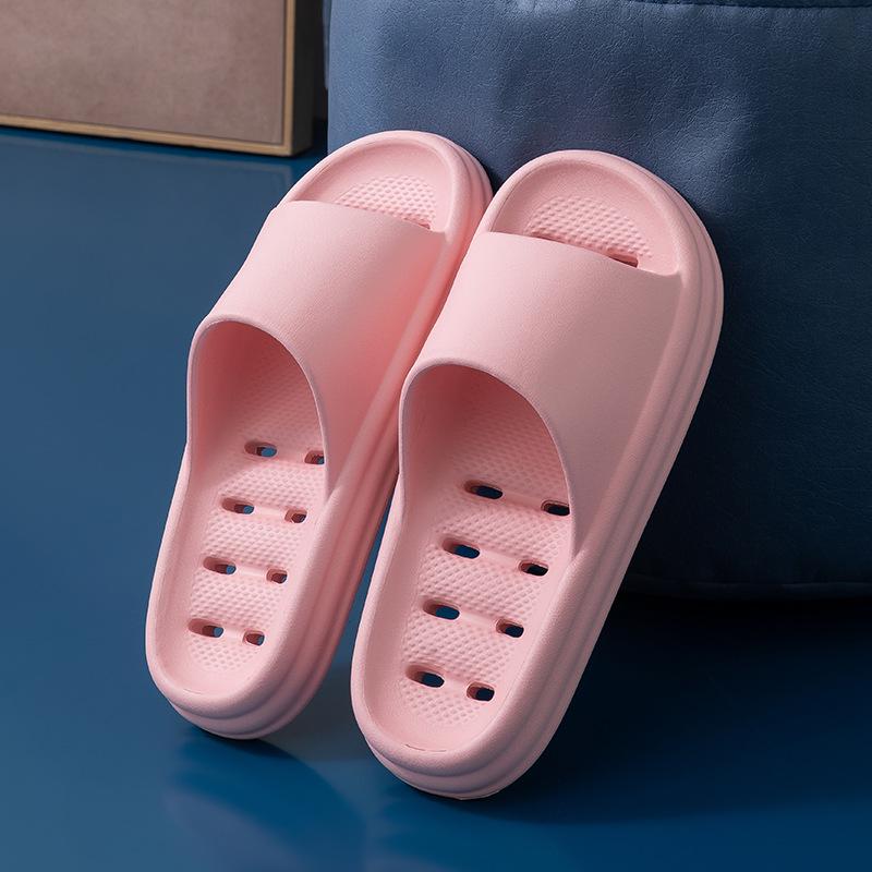 EVA Non-Slip Odor-Resistant Bath Slippers - Unisex, Hollow Design for Home, Hotel, or Bathroom.