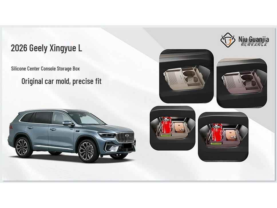 Dustproof Silicone Storage Box for Geely Xingyue L - Center Console Organizer for 26 Models.