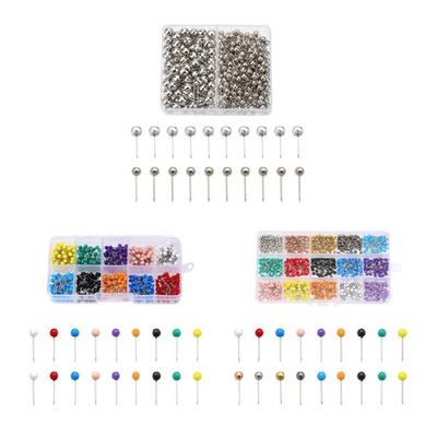 4mm Rundkopf Quiltnadeln mit Aufbewahrungsbox 200/500/900 Stück Bunte Näh-Positionierungsnadeln für Schneiderei Quilten