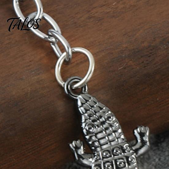 Zinc Alloy Key Holders Metal Crocodile Keychain for Backpack, Simulated Animal Car Decorative Purse Accessories Ring, Pendant Backpacks and