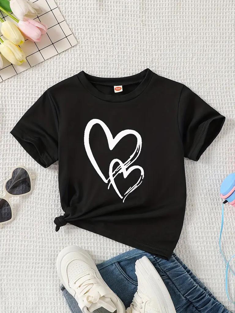 Childrens Cartoon Letter Printed Roundneck Shortsleeved and Halfsleeved Girls Tshirts and Boys  Summer Polyester Fabric