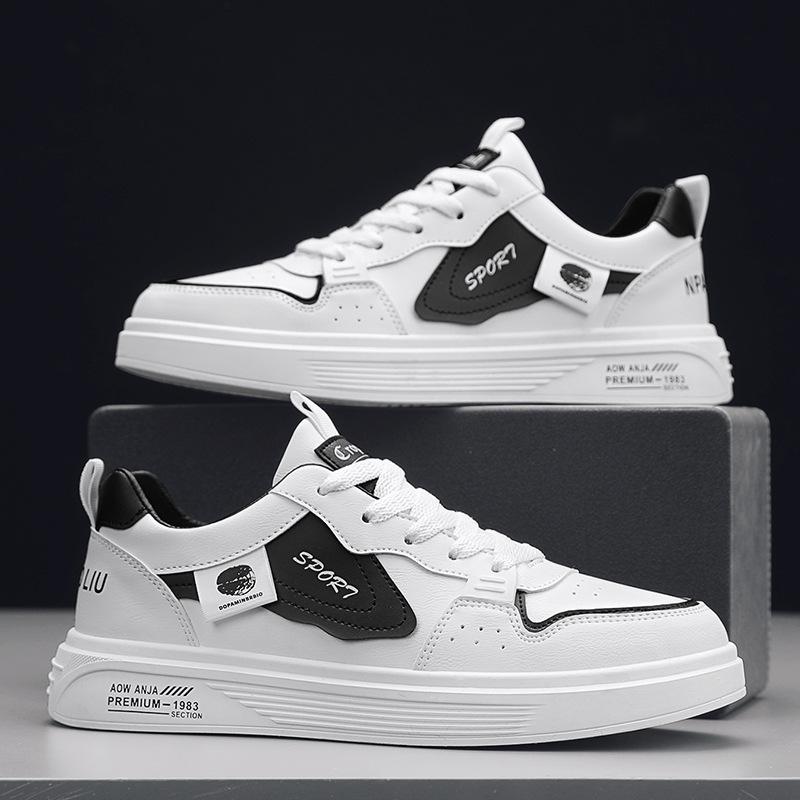 Trendy Brand Men'S Shoes Breathable Sports And Leisure Board Shoes Design Sense Boys White Shoes Sports Shoes